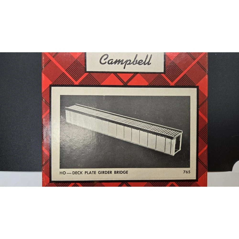Campbell‎ Scale Models HO Scale Deck Plate Girder Bridge WOODEN Kit #765-650
